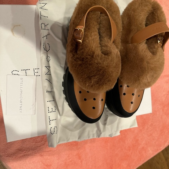 Stella McCartney Trace Faux-leather Slingback Clogs Tan - Picture 4 of 11